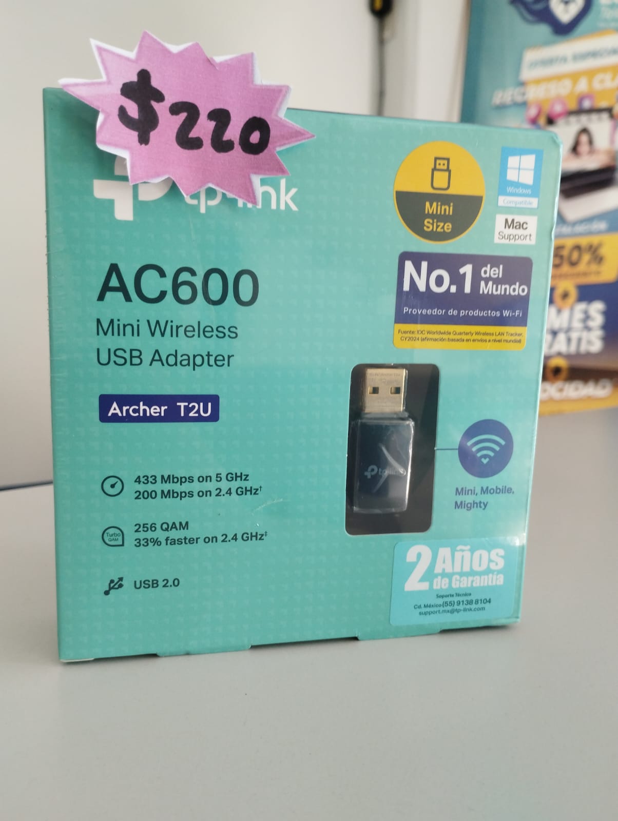 Adaptador USB Wi-Fi TP-Link AC600