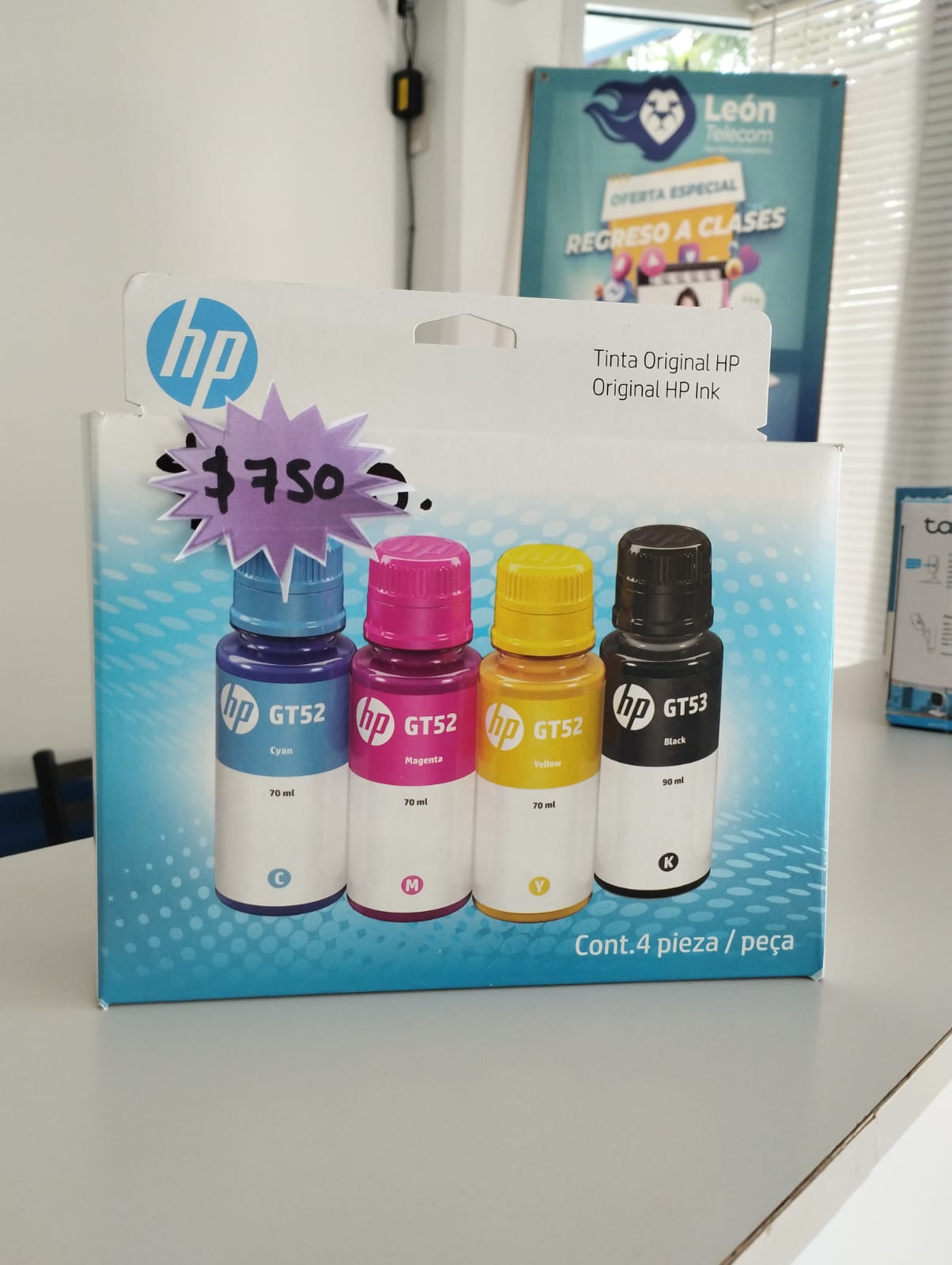 Tinta original HP GT52/GT53 (4 pzas)